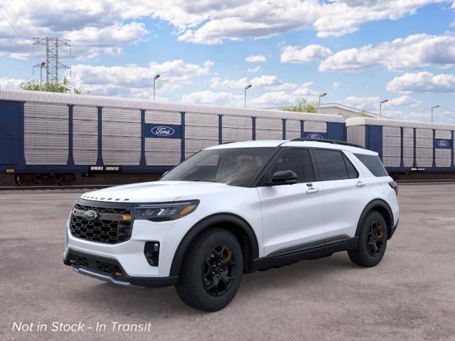 2026 Ford Explorer Tremor 4WD in Star White Metallic Tri Coat — front three-quarter view