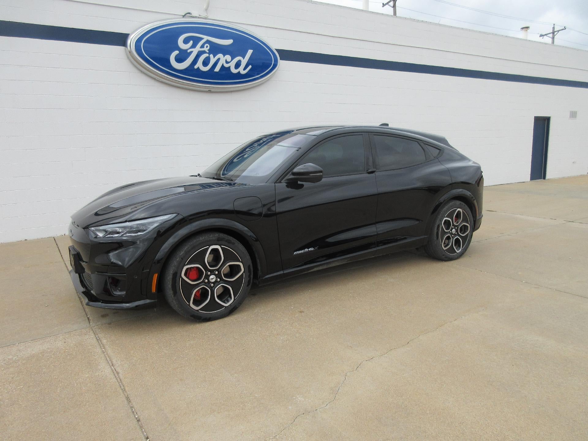 2023 Ford Mustang Mach-E GT AWD in Shadow Black — front three-quarter view